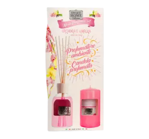 Набір подарунковий Sweet Home ароматизатор для дому ORCHID & VANILLA 100 мл + свічка 135 г Набір подарунковий Sweet Home ароматизатор для дому ORCHID & VANILLA 100 мл + свічка 135 г
