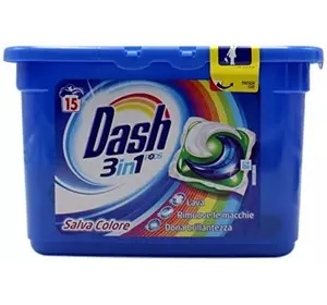 Гель-капсули для прання 3в1 Dash Color (15 прань)