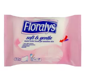 Вологий туалетний папір-салфетки FLORALYS Soft 60 шт.