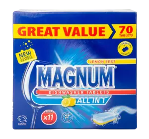 Таблетки для посудомийної машини Magnum All in 1 Lemon (70 штук) Таблетки для посудомийної машини Magnum All in 1 Lemon (70 штук)