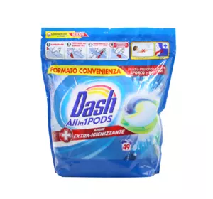 Гель-капсули для прання Dash 3в1 Extra-Igienizzante дезінфікуючі (49 прань)