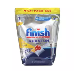 Таблетки для посудомийних машин Finish Quantum All in One Lemon 65 шт Таблетки для посудомийних машин Finish Quantum All in One Lemon 65 шт