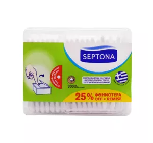 Ватні палички Septona з диспенсером 300 шт Ватні палички Septona з диспенсером 300 шт
