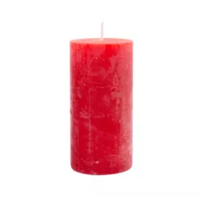 Свічка циліндрична Candlesense Decor Rustic червона 120*60 (38 год)
