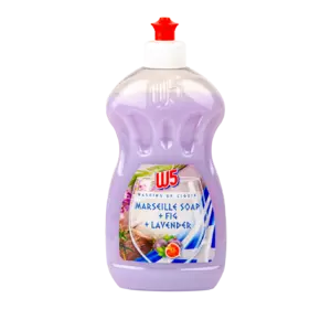Засіб для миття посуду W5 Marseille Soap+Fig+Lavender 500 мл Засіб для миття посуду W5 Marseille Soap+Fig+Lavender 500 мл